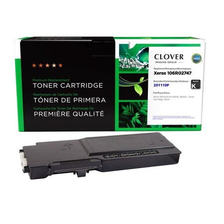 Clover Imaging Group Remanufactured Black Toner Cartridge for Xerox WorkCentre 6655 201110P